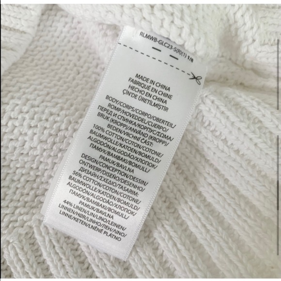 New Ralph Lauren American Flag White Sweater - Picture 7 of 12